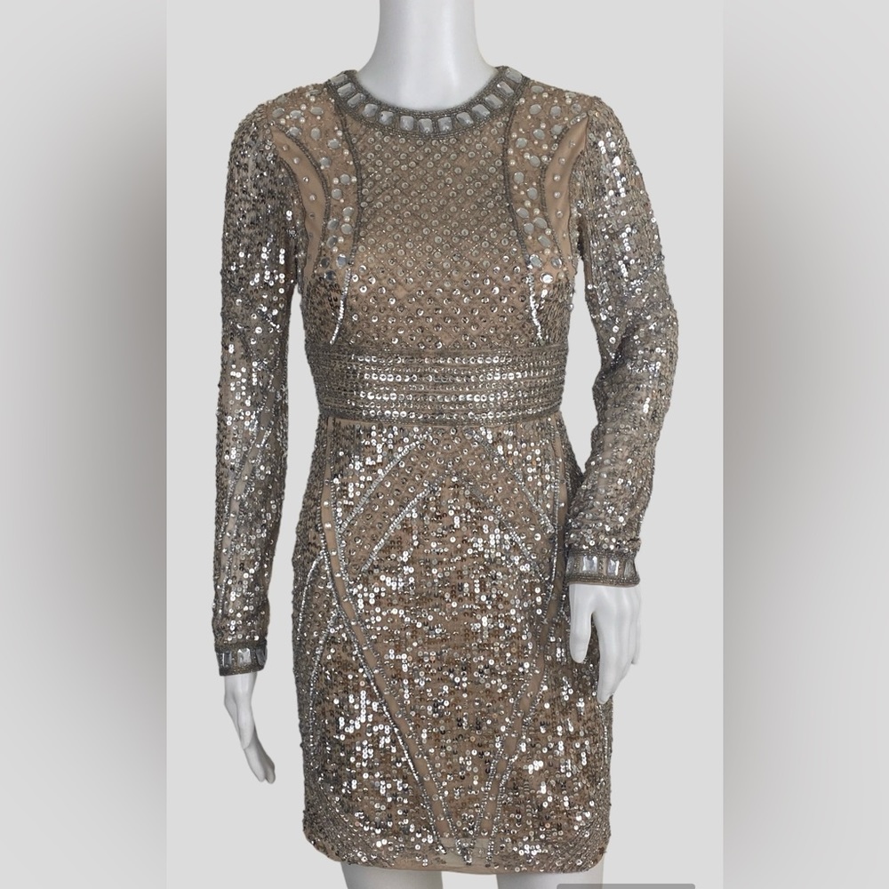 Carli Bybel x Missguided Beaded Sequins Dress Women’s size 4